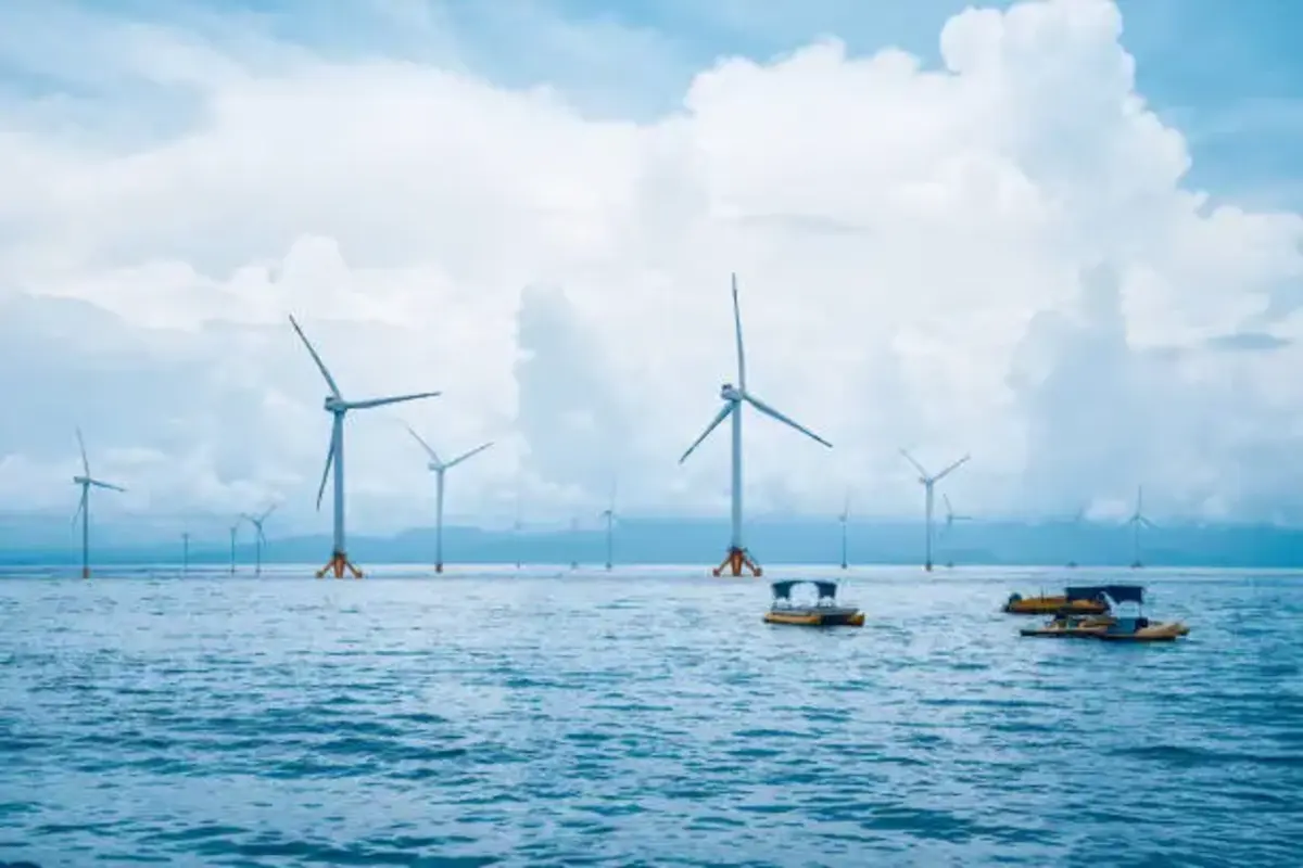 floating offshore wind technology platform at sea